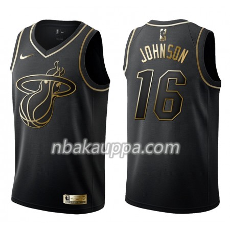 Miami Heat James Johnson 16 Nike Musta Golden Edition Pelipaidat Swingman - Miesten